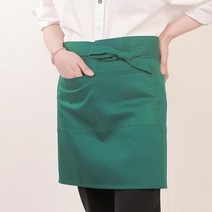 베리안 하프 랩 허리앞치마 바리스타 카페 쉐프 주방, 그린, 1장
