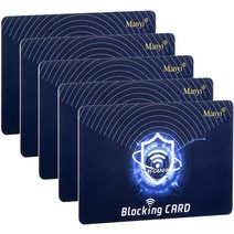 신용 카드 리더기 휴대용 모바일 포스 단말기 RFID 차단 카드 5개 지갑 및 쉴드 전체 보호 비접촉식 NFC, 02 블루.