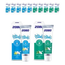 2080퓨어치약클린민트향 2080퓨어치약레몬라임향, 120gx12개 민트6라임6