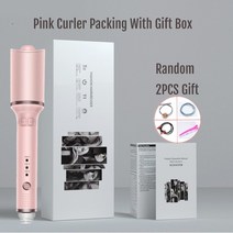 자동 헤어 컬러 나선형 웨이버 컬링 아이언 전기 매직 롤러 기계 헤어 스타일링 기기, 협력사, 상자가 있는 분홍색, 유럽 ​​연합