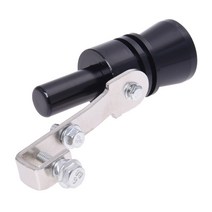 자동차 후드Aluminum Turbo Sound Whistle Exhaust Pipe Tailpipe BOV Blow-off Valve Simulator Black (Si, 한개옵션0