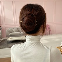 메탈 유핀 비녀 헤어핀 올림머리 유자핀 U핀 U자핀 헤어 한복 뒤꽃이똥머리 긴머리 머리핀