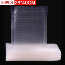 28x40cm 50PCS Vacuum Bag Kitchen Food Sealer Thick 0.019mm Storage Packaging Bags Packing Heatable, [01] 28x40cm 50pcs