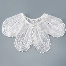 레이스 레이어드 페이크 카라 넥케이프 F089