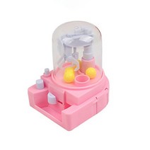 미니뽑기기계 인형 사탕 캡슐 뽑기 기계 미니 수동 인형 기계 그랩 볼 캔디 캐처 플레이 하우스 캐치 작은, 02 Pink