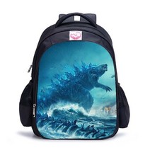 공룡피규어 고질라 대 콩 킹 어린이 책가방 배낭 학교 가방 소년 유치원 기본 Mochila, [01] 27X14X35cm, [07] 27