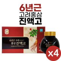 한삼수 6년근 고려 홍삼 진액고 1000g 홍삼정 농축액 선물 포장, 4개