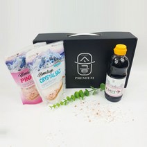 홍게간장 핑크소금 3종 선물세트 답례품 돌답례 결혼답례 조의답례 무료스티커 제작