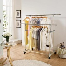 ForU488 국산 이동식 2단행거 행거옷걸이 행거 가정용행거 이동식행거 옷걸이행거, 상세페이지 참조