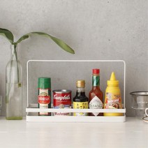 식탁 약통정리 양념장 좁은 주방수납 씽크대양념, 화이트