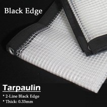 돔 텐트 캠핑 투명 PE 타포린 방수 천 0.33MM 정원 식물 창고 따뜻한 그리드 발코니 창문 레인 커버 천막, 5x5m, 0.33mm Black Edge