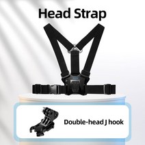 TELESIN 가슴 벨트 헤드 스트랩 마운트 GoPro 영웅 10 9 8 7 6 5 4 Insta360 SJCAM EKEN DJI Osmo 액션 2 스마트 폰 액세서리, Chest Strap