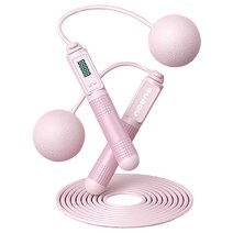 이츠굿텐 2in1 스마트 유선 무선 실내 매트 줄넘기, 줄넘기(핑크)