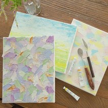 솜씨키트 백드롭 페인팅 아크릴화 재료 DIY 키트, 페리윙클 블루