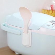 간편부착 밥주걱 거치대 2P 밥솥옆면부착 밥주걱 홀더 받침대, 감성♡2-그린2p♡홈, 2개