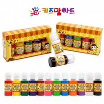 제이스토어 / 핑거 도트 페인트 키즈맘아트 세트 x 60ml 12색, 상세페이지 참조