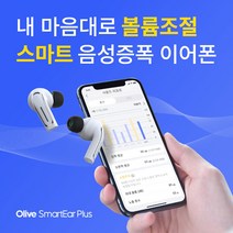 [추석특가] 맞춤 볼륨조절 스마트 음성증폭기 (무선 블루투스 충전식 소리증폭기), 화이트