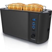 Arendo 아렌도 스테인리스 스틸 토스터 4구 롱 슬롯 1500W 4종컬러, 구리