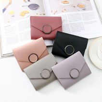 여성 3단 심플 반지갑