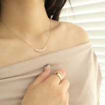 써지컬 담수진주 실버 로즈골드 목걸이