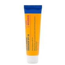 Good Molecules Sheer Mineral 자외선 차단제 SPF 30 50ml/1.7온스 투명성 투명함 히알루론산이 함유된 산화아연 차단 암초 안전 수분 공급 기름지지 않, 50ml, 1개