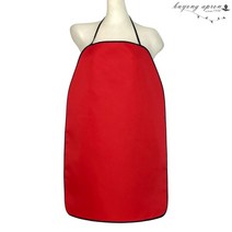 주식회사 부용 수제작 목끈조절 롱 앞가리개 앞치마, 레드, 1개