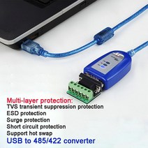 산업용 등급 RS485USB 통신 변환기485 모듈 422 직렬 케이블, 02 CH340 length 1m