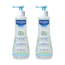Mustela 무스텔라 노 린스 아기 클렌징 워터 300mlx2개 No rinse Cleansing Water, 1개, 300ml