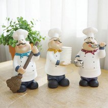 주방요리사 3종 홈데코/카페데코 미니어처 카페꾸미기 아이방꾸미기 미니어쳐인형 품