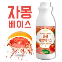 쉘몬 과일 농축액 베이스 자몽 1kg/시럽/원액/에이드, 5개