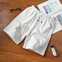 남자 린넨 반바지 밴딩 팬츠 면 데일리 여름 코디