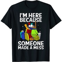 볼링유니폼 볼링티셔츠 볼링티 Funny Janitor Design For Men Women Housekeeping Cleaners T-Shirt