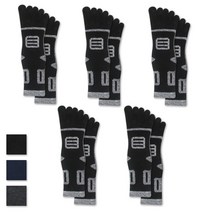 남성 두꺼운 이중바닥 등산 스포츠 발가락양말 장목 5켤레