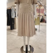 온앤온 버튼 포인트 플리츠 미디 스커트 NJW3MS503
