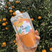 푸푸 오렌지스무디 바나나 당근 레몬 오렌지 요거트스무디 건강주스 야채즙 아침과일 농축액, 300ml