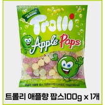 트롤리 애플향 팝스 alpple pops 트롤리젤리 맛있는젤리 사과맛젤리 애플젤리 상큼한젤리 사무실간식 당충전 100g, 1개