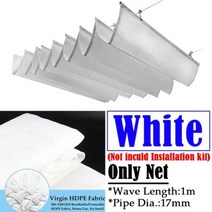 WhiteTelescopic 야외 천막 자외선 차단 웨이브 햇빛 가리개 그물 안뜰 퍼걸러 태양 캐노피 개폐식 수영장 차양 항해그늘막 amp, Only Net+0.8x8m