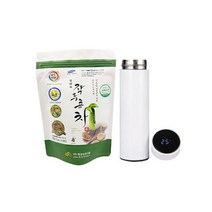 황금농원 작두콩차 티백 60개 + 온도표시 보온보냉 텀블러, 상세설명 참조, 상세설명 참조, 블랙.