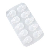 제빙기 10 캐비티 ice cube maker 3d 해골 모양 실리콘 초콜릿 금형 diy 위스키 바 dropship, w