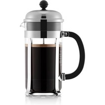 Bodum Chambord 프렌치 프레스 커피 및 티 메이커 12온스 크롬, 12온스_유리병 | 커피 메이커