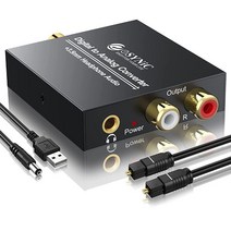 ESynic 192KHz DAC 디지털-아날로그 오디오 컨버터 디지털 광학 SPDIF 동축 - 아날로그 L/R RCA 컨버터 토스링크 - 3.5mm 잭 오디오 어댑터 HDTV 블루, Style-A_Size-A