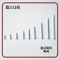피스나라 접시머리 양날피스 - 백색 아연 나사못 _ 나사 철판 철 양날 기리 드릴 샌드위치판넬, # 8 x 38_500EA, 1개