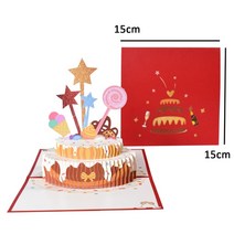 원카드 포커 용 핸드메이드 팝업 아내 남편 베이비 샤워 3D 인사말 생일 선물, 12 birthday card