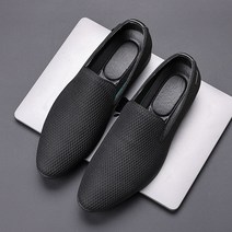 웨딩구두 슈즈 코사지 구두 통굽 장식 남성 메쉬 fabrccise 신발 비즈니스 드레스 뾰족한 격자 무늬 검은
