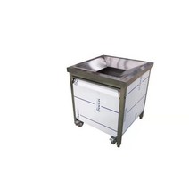 음식물 잔반 처리대 식당 뷔페 식품 처리기 싱크대, 상세이페이지 참고, 뒤 없는 차 둥근 구멍을 가진 70x70x80