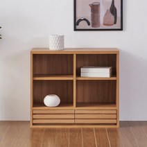 헤이즐 오픈 3단 선반장 730, 라이트오크