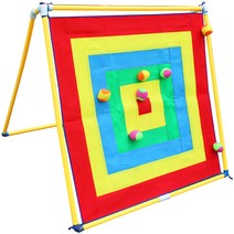찍찍이 다트 스트커볼 후크볼 과녁 운동회 게임, 1.사각 85cm + A형 브래킷+볼 20개