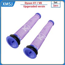 헤파 필터 다이슨 v8 v7 액세서리 로봇 진공 청소기 세척 가능 교체 용 예비 부품 용 hepa, 2개