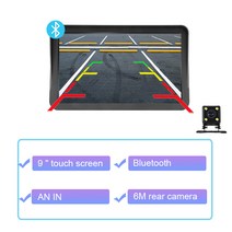 영어 설명서 9형 HD 256MB gps 내비게이션 트럭 내비게이션 gps FM 블루투스 후면 카메라 AVIN sat 내비게이션 무료 지도 스페인 지도 2020, 32GB 카드 사용, 와이어 카메라 포함