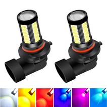 자동차 라이트 2x 자동차 안개등 H11 Led 램프 H7 9005 HB3 HB4 H9 H8 H16 PSX24W P13W 흰색 노란색 아이스, 07 9005/HB3, 03 Red